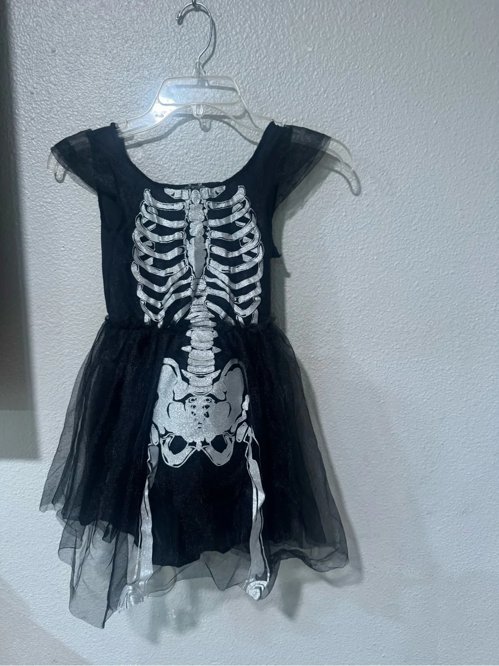 HYDE & EEK Black Skeleton Halloween costume Tulle Dress size small
